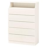 木製シンプルチェスト/タンス 白 【CHESCA】チェスカ