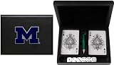NCAA Michigan Wolverines Playing Cards/Dice Gift Set - Black Finish