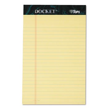Docket Ruled Perforated Pad,Jr. Legal Ruling, 5 x 8,Canary,12 50-Sheet Pads/Pack by TOPS (Catalog Category: Paper, Envelopes & Mailers / Pads) Docket Ruled Perforated Pad,Jr. Legal Ruling, 5 x 8,Canary,12 50-Sheet Pads/Pack by TOPS (Catalog Category: Paper, Envelopes & Mailers / Pads)