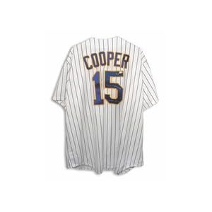Buy Cecil Cooper Milwaukee Brewers Autographed Majestic Throwback MLB Baseball Jersey Inscribed with 2X...