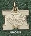 Univ Of Missouri New M Tiger Head 3/8 Charm/Pendant