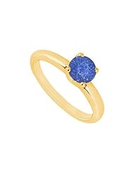 Sapphire Ring 14K Yellow Gold - 1.00 CT TGW