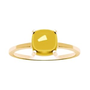 Buy 10k Yellow Gold Cushion Cabochon Citrine Ring by Amazon.com Collection