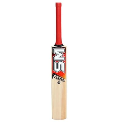 SM Fanatic Kashmir Willow Cricket Bat, Short Handle