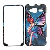 HTC EVO Shift 4G 4-G Sexy Fairy Lady Butterfly Design Snap-On Hard Protecti ....