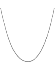 14 Karat White Gold 1-mm Adjustable Wheat Chain (22 Inch)