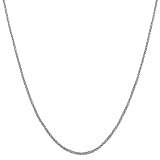 14 Karat White Gold 1-mm Adjustable Wheat Chain (22 Inch)