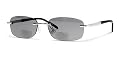 Cross Clancy Collection Rimless Sun Reading Glasses, Gray and Matte Silver, 1.75