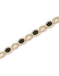 14K Yellow Gold Oval Mystic Topaz Bracelet