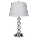 ORE International 28.5 Satin Nickel Glass Table Lamp