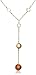 Yellow Gold Overlay Sterling Silver Drop Pendant, 16-18