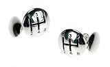 Mens Designer Fashion Cufflinks - Gear Knobs on a Chain - For the Car Enthusiast