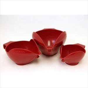 Pourfect 3pc Bowl Set 6-8-12 Cup Empire Red Highest Quality Available Professional Grade New