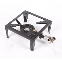 Hockerkocher Vierfuss 9,5 KW, mit Piezo und Z�ndsicherung, 50mbar, 1/4", Gaskocher, Kocher, mit Schlauch 1,5 Meter und Druckminderer