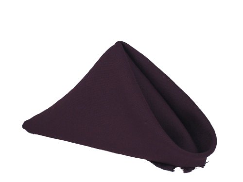 LinenTablecloth 17-Inch Polyester Napkins (1-Dozen) Eggplant