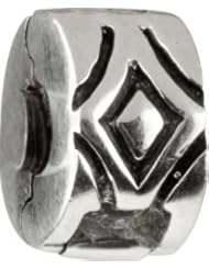 Authentic Chamilia Silver Diamond Design Freedom Lock - Retired