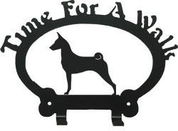 Dog Leash Hook - Basenji (Time for a Walk)