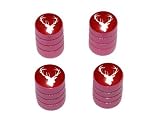 Deer - Hunting Hunter Tire Rim Valve Stem Caps - Pink