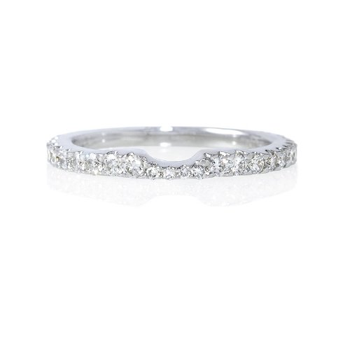 Diamond 18k White Gold Eternity Wedding Band 