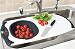 Over the Sink Grippboard  Cutting Board with Pop-Up Strainer, White/Black