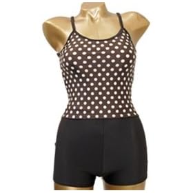 Tankini swimsuit Swimwear for women Boyleg short Coffee Cream