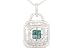 14K White Gold 1.34cttw. Blue Diamond Pendant