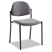 Comet Armless Stacking Chairs- Gray/ Black(Set of 3)