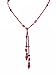 Jewelry : Necklace - N185 - Lariat Style - Swarovski (tm) Crystals and Mixed Beads ~ Siam & Garnet (Red) 30"