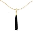 14k Gold & Black Onyx Drop Pendant
