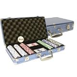 Review Stacks and Stacks  / 300 Piece Sky Blue Aluminum Poker Set (Sky Blue) (3 1/8