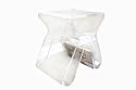 Baxton Studio Carlina Acrylic Stool/End Table, Clear