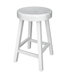 Pack of 2 Recycled Maui Swivel Counter Bar Stools - White with White Seat