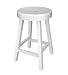 Pack of 2 Recycled Maui Swivel Counter Bar Stools - White with White Seat
