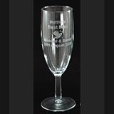 Review PSUK  / Hats Champagne Flute. Can be personalised with up to 40 characters/letters