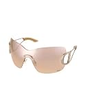 Christian Dior Diorly 1 - Swarovski Crystal Logo Rimless Shield Sunglasses gunmetal/mirrored pink