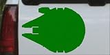 Dark Green 14in X 18.7in -- Star Wars Millennium Falcon Car Window Wall Laptop Decal Sticker