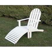 TERRAPIN TRADING COMPANY White Adirondack Chair With Footrest by