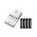 Nikon EN-MH2-B4/MH-73 2 hour Charger with 4 2300mAh Ni-MH AA Rechargeable Batteries