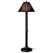 Tahiti II Floor Lamp with Walnut Wicker Shade in Bronze