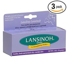 Lansinoh Breast Cream, 1.41 Ounce Tube (Pack of 3)