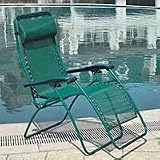 Faulkner Mesh Folding Chaise Lounge Chair - Black