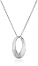 Amazon Collection Sterling Silver Open Circle Pendant Necklace, 18