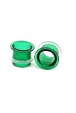 Liquid Emerald Glass Plugs 2 Pack