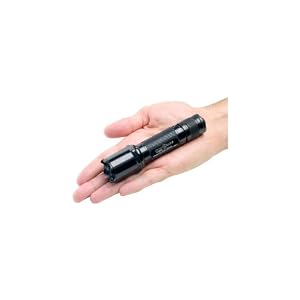 Surefire 6PD-BK Defender Black Incandescent Flashlight w/ a Crenullated Strike Bezel