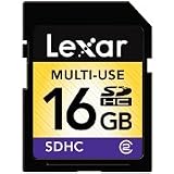 Pocket Video Camera Lexar SDHC 16 GB Class 4 Flash Memory Card LSD16GASBNA