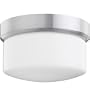 Kichler Lighting 7002BA Lantana Collection 1-Light Exterior Flush Mount, Brushed Aluminum Finish with White Opal Glass