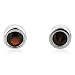 Sterling Silver Garnet Stud Earrings