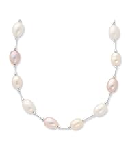 Sterling Silver 6-6.5mm Multicolor Fw Cultured Pearl Necklace