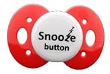 Lots to Say Pacifier - Snooze Button (Red)