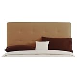 Double Button Tufted Headboard in Saddle Size: Queen Double Button Tufted Headboard in Saddle Size: Queen